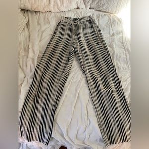 Brandy Melville Black and White Striped Pants